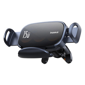 Uchwyt Baseus LightChaser BS-CM029 samochodowy z ładowarką indukcyjną z potrójną cewką - czarny