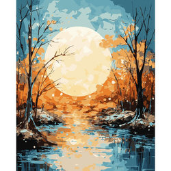 Malowanie po numerach Księżyc 40x50cm