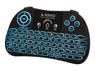SAVIO KW-03 SAVIO KW-03 Podświetlana klawiatura RGB bezprzewodowa TV Box,Smart TV,konsole,PC