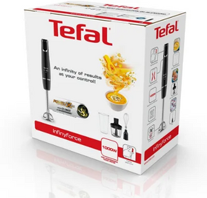 TEFAL | Blender | HB943838 InfintyForce | Hand Blender | 1000 W | Number of speeds 1 | Chopper | Black