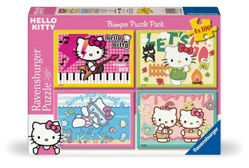 Puzzle dla dzieci 2D: Hello Kitty zestaw 4x100el