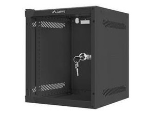 LANBERG Rack cabinet 10inch wall mount 6U 280x310 black with metal door flat pack