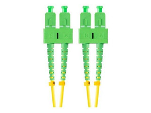 LANBERG fiber optic patchcord SM SC/APC-SC/APC duplex 15m LSZH g657a1 3.0mm yellow