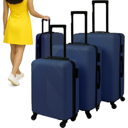 Zestaw walizek 3w1- granatowe Trizand 26664