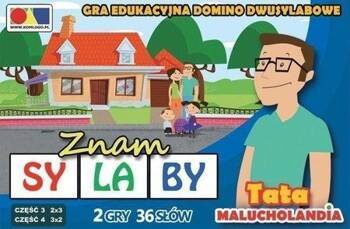 Gra domino Znam sylaby Cz.3 i 4 - zestaw Tata