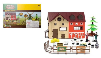 Zestaw rolniczy ze stodołą i zwierzętami