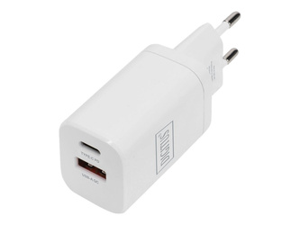 DIGITUS USB Charger 1x USB-A / 1x USB-C 30W Dual Port 1x 2.4A 1x 3A QC3.0