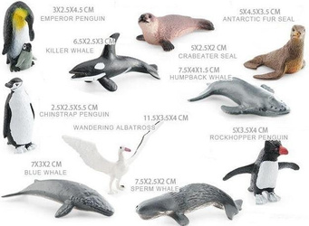 Zestaw zwierząt Antarktydy 10szt
