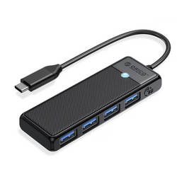 Orico Hub USB-C 4 porty USB-A 3.0 5Gbps czarny