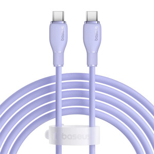 Kabel Baseus Pudding 100W USB-C - USB-C 2m - fioletowy
