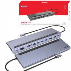 Unitek Hub USB 11 w 1, USB-C, RJ45, MST, 100W PD