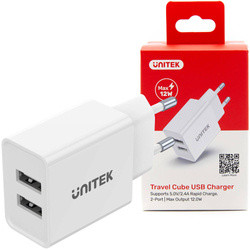 Ładowarka Unitek P1113A-EU 2*USB-A 12W biała