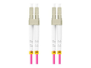 LANBERG fiber optic patchcord MM LC/UPC-LC/UPC duplex 5m LSZH om4 50/125 3.0mm violet