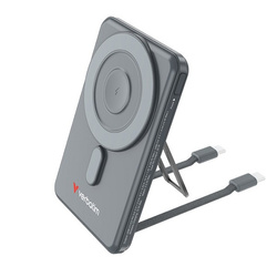 Verbatim, 5V, ładowanie telefonu, 32251, 5 000mAh, Mocowanie magnetyczne, szara