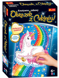 Cekinowy obrazek Jednorożec