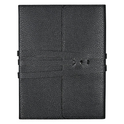 Notatnik wiązany ze sztucznej skóry czarny Peter Pauper Press