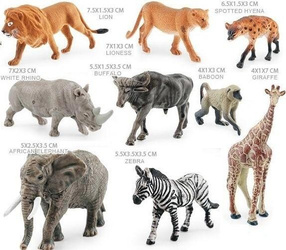Zestaw zwierząt z Afryki