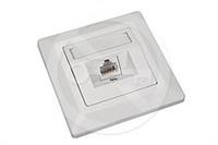 Gniazdko Solarix CAT5E UTP 1 x RJ45 pod tynk białe