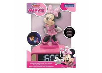 Budzik z lampką nocną i efektami dźwiękowymi Minnie Lexibook RL800MN