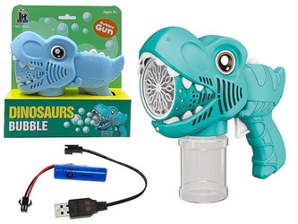 Pistolet do baniek na baterie Dinozaur