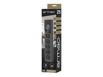 ARMAC Surge Protector Z5 1.5m 5x French outlets 10A cable organizer black