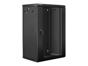 LANBERG WF01-6418-10B Lanberg szafa wisząca rack 19 18U 600x450mm czarna (drzwi szklane)