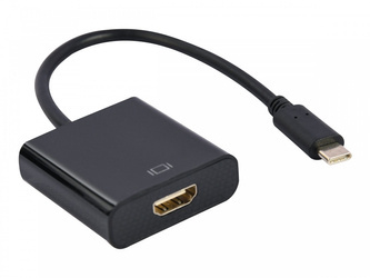 GEMBIRD Adapter USB-C do HDMI F czarny 4K30Hz 15 cm