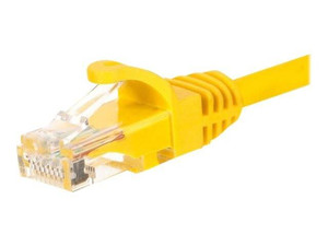 NETRACK BZPAT0256Y Netrack patchcord RJ45, osłonka zalewana, kat. 6 UTP, 0.25m żółty