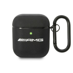 Etui AMG Leather Big Logo na AirPods - czarne