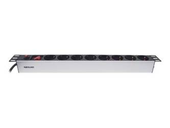 INTELLINET Listwa zasilająca rack 19 1U 250V/16A 8x Schuko 3m włącznik