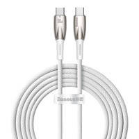 Baseus Glimmer Series kabel z szybkim ładowaniem USB-C 480Mb/s PD 100W 2m biały