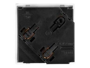 LANBERG AC 45x45 socket 230V single SCHUKO tool-less white