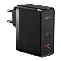 Szybka uniwersalna ładowarka sieciowa GaN USB Typ C / USB 100W PD3.0, QC4.0+, AFC Baseus GaN5 Pro CCGP090201 czarny