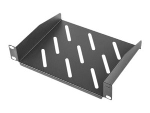 LANBERG AK-1012-B Lanberg półka do szaf 10 310mm (1U, 254x180mm, udźwig do 20kg) Czarna