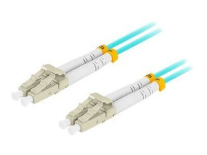 LANBERG fiber optic patchcord MM LC/UPC-LC/UPC duplex 5m LSZH om3 50/125 3.0mm aqua