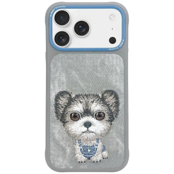 Etui Nimmy Big Eyed Pet 2.0 Dog do iPhone 17 Pro Max - szare