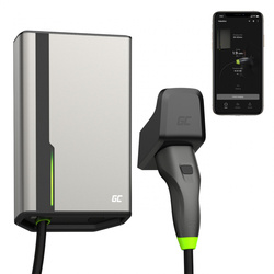 Green Cell GC HabuDen Wallbox 22kW 32A 7,5m Kabel Typ 2 Inteligentna Stacja Ładowania EV z Aplikacją GC App Bluetooth WiFi