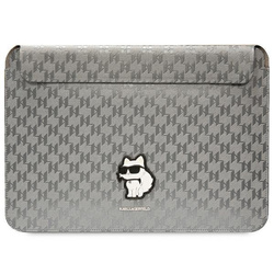 Pokrowiec Karl Lagerfeld Saffiano Monogram Choupette na laptopa 14` - srebrny