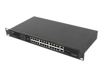 LANBERG Switch rack 19inch RSFE-24P-2C-360 24x 100Mb PoE+ 2x Combo Gigabit 360W