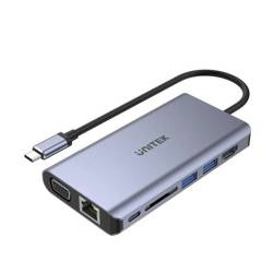 Unitek Hub USB-C 3.1 8w1 z Power Delivery 100W