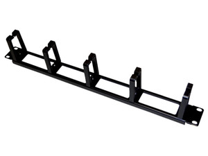 Alantec-Organizator kabli 1U 19" z przepustem szczotkowym, 5 plastikowych uchwytów