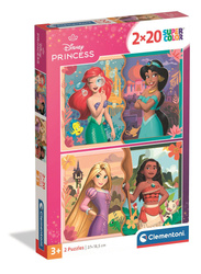 Puzzle 2x20 Super kolor Princess 24092