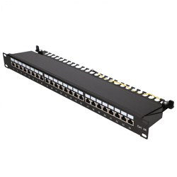 Extralink CAT6A STP | Patchpanel | 24 porty