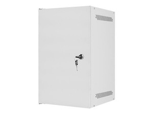 LANBERG Rack cabinet 10inch wall mount 9U 280x310 grey with metal door flat pack