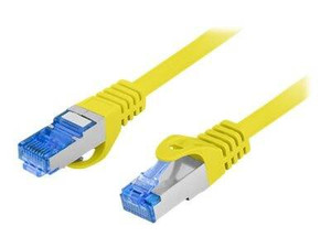 LANBERG Patchcord Cat.6A S/FTP LSZH CCA 0.25m yellow