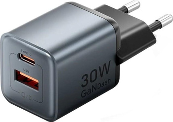 Ładowarka Vention 30W GaN 1x USB-A 1x USB-C czarna