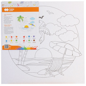 Podobrazie bawełniane z nadrukiem Pejzaż 25x25 tablica MDF Happy Color