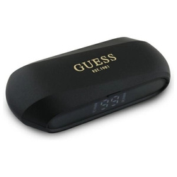 Słuchawki Guess Elongated Metalic Printed Logo Bluetooth TWS + stacja dokująca - czarne