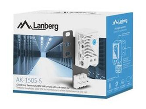 LANBERG AK-1505-S Lanberg termostat zamykający do szaf z uchem mont. i kostką elektr. szary