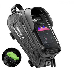 Sakwa rowerowa Rockbros B68 na ramę pancerna z pokrowcem na telefon 1.5l - czarna